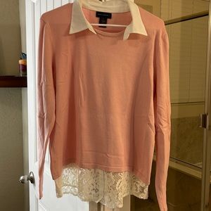 Sweater shirt with collar, great for work or a casual day.